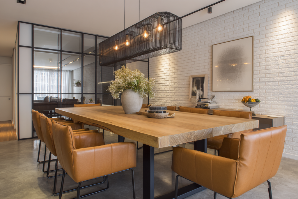 Mesa estilo industrial: como escolher, combinar e usar na decoração
