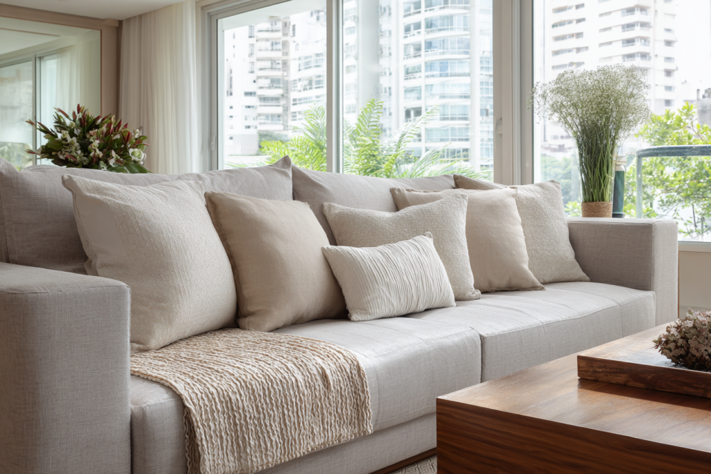 Qual cor de manta combina com sofá cinza? Combinações elegantes para deixar a sala mais acolhedora