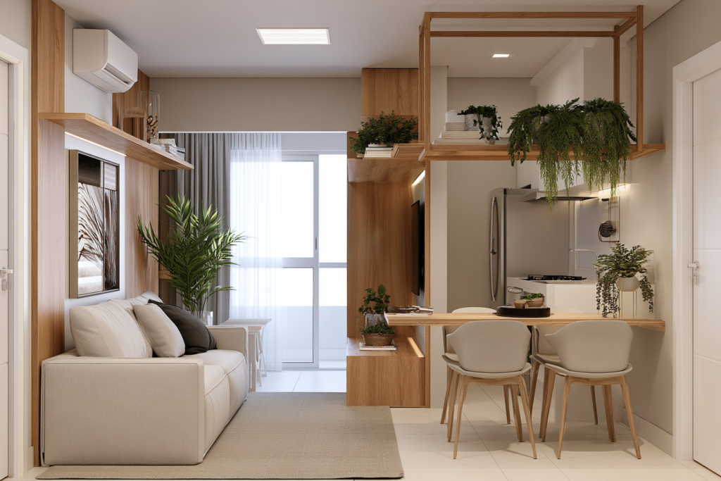 Como Colocar Sofá e Mesa de Jantar em Sala Pequena: Guia Para Integrar Conforto, Circulação e Estilo