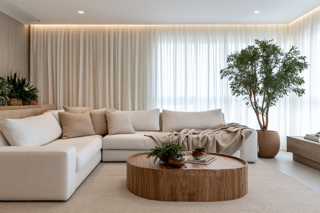 Qual a melhor cor de cortina para sala? Guia completo para escolher com elegância e segurança