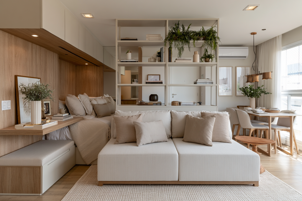 Móveis multifuncionais para apartamento pequeno: como escolher peças inteligentes sem perder estilo