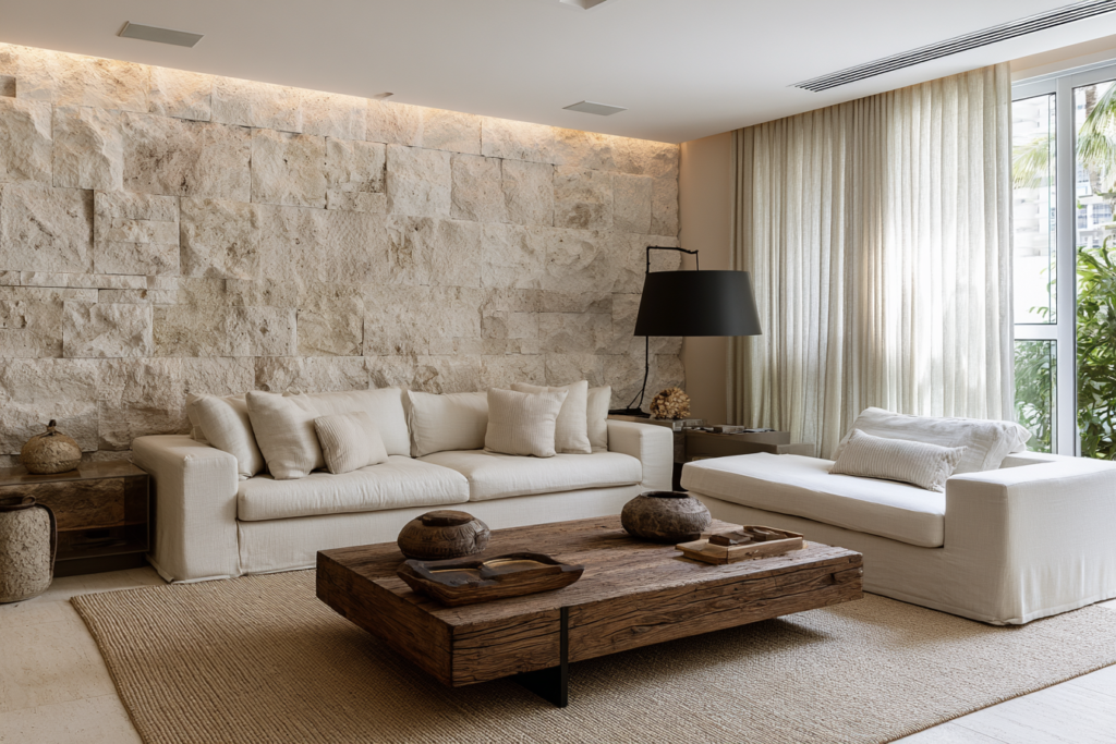 Estilo Rústico Moderno: Como Usar Madeira, Pedra e Fibras Naturais com Elegância e Aconchego