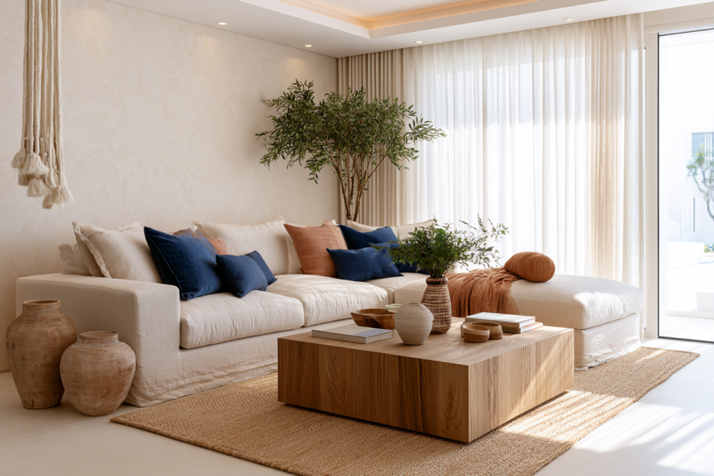 Estilo Mediterrâneo na Decoração: Como Usar Cores, Materiais e Sensações para Criar Ambientes Leves e Acolhedores