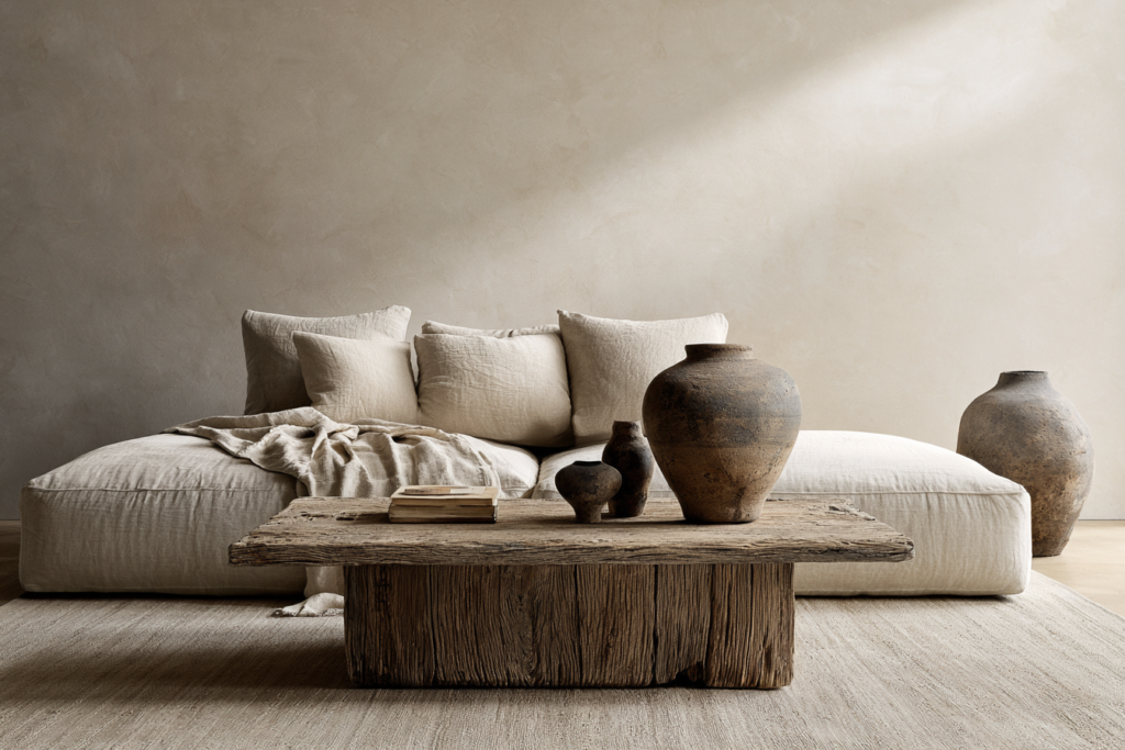 Estilo wabi-sabi na decoração: beleza simples, imperfeita e acolhedora para uma casa com alma