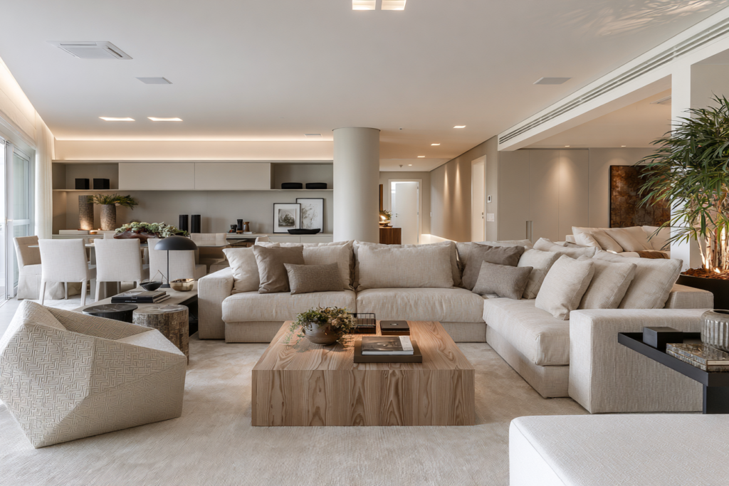 Decoração moderna: elegância, conforto e funcionalidade em uma casa sem excessos
