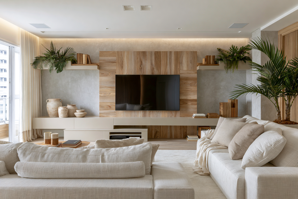 Como Decorar a Parede da TV na Sala com Elegância, Proporção e Funcionalidade